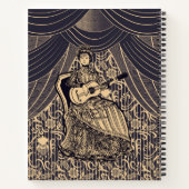 Dame met gitaar notitieboek (Achterkant)