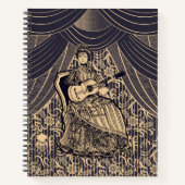 Dame met gitaar notitieboek (Voorkant)