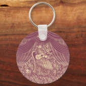 Dame met gitaar sleutelhanger (Achterkant)