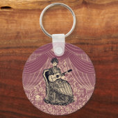 Dame met gitaar sleutelhanger (Voorkant)