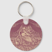 Dame met gitaar sleutelhanger (Achterkant)