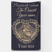 Dame met gitaar spandoek (Verticaal)