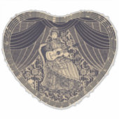 Dame met gitaar sticker (Voorkant)