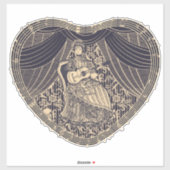 Dame met gitaar sticker (Vel)