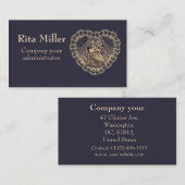 Dame met gitaar visitekaartje (Voorkant / Achterkant)