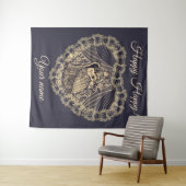 Dame met gitaar wandkleed (In Situ (horizontaal))