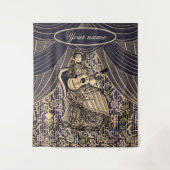 Dame met gitaar wandkleed (Voorkant)