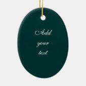 dame met Holly Keramisch Ornament (Achterkant)