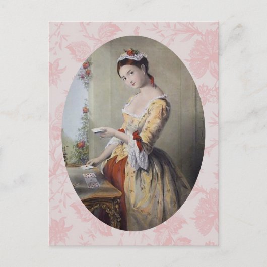 Dame met Kaarten (Voorkant)