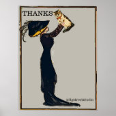  dame met kat in schop, voeg tekst toe poster (Voorkant)