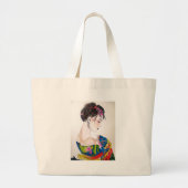 Dame met kimono grote tote bag (Voorkant)