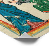 Dame met Knight, 14th Century Medieval Manuscript Poster (Hoek)