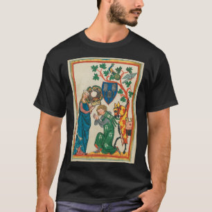Dame met Knight, 14th Century Medieval Manuscript T-shirt