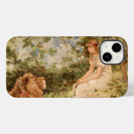 Dame met Lion iPhone/iPad-draagtas Case-Mate iPhone 14 Plus Hoesje