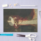 Dame met Lute van Ferdinand Wagner Jnr. Tissuepapier (Craft)