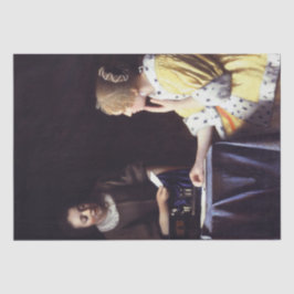 Dame met Maidservant Holding Letter van Vermeer Tissuepapier