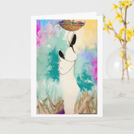 Dame met Mand Kaart (Gele Bloem)