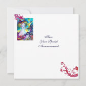 DAME MET MASKER / Venetiaans Maskeradebal, wit Kaart (Achterkant)