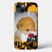 DAME MET MONOGRAM VAN RODE ROOS Case-Mate iPhone CASE (Achterkant)