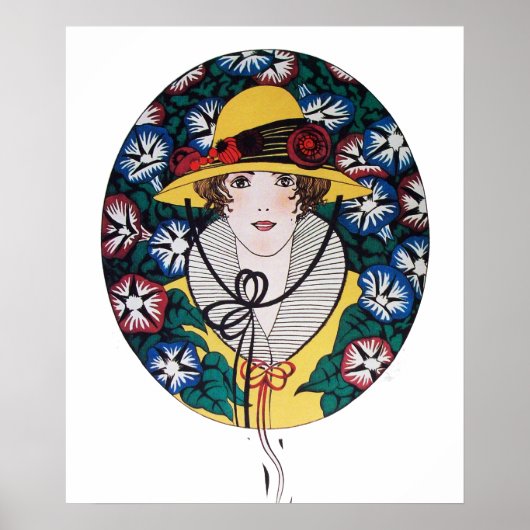 Dame met Morgenwinde Poster (Voorkant)