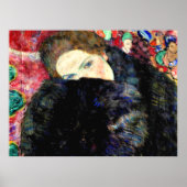 Dame met muf van Gustav Klimt Poster (Voorkant)