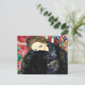Dame met Muff van Gustav Klimt Briefkaart (Staand voorkant)