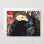 Dame met Muff van Gustav Klimt Briefkaart (Voorkant / Achterkant)