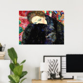 Dame met Muffe van Gustav Klimt Poster (Thuiskantoor)