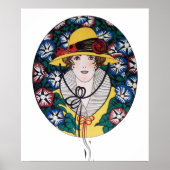 Dame met ochtendglorie poster (Voorkant)