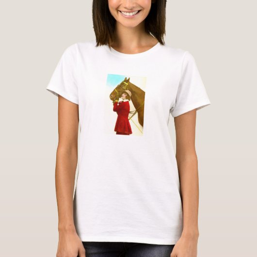 Dame met paard t-shirt (Voorkant)