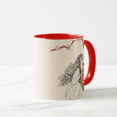 Dame MET PARAPLU Art Deco Beauty Mode Haar Mok (Voorkant rechts)