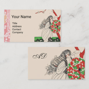 Dame MET PARAPLU Art Deco Beauty Mode Haar Visitekaartje