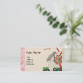 Dame MET PARAPLU Art Deco Beauty Mode Haar Visitekaartje (Staand voorkant)