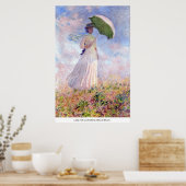 Dame met paraplu van Claude Monet Poster (Keuken)
