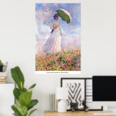 Dame met paraplu van Claude Monet Poster (Thuiskantoor)
