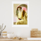 Dame met parasol poster (Keuken)