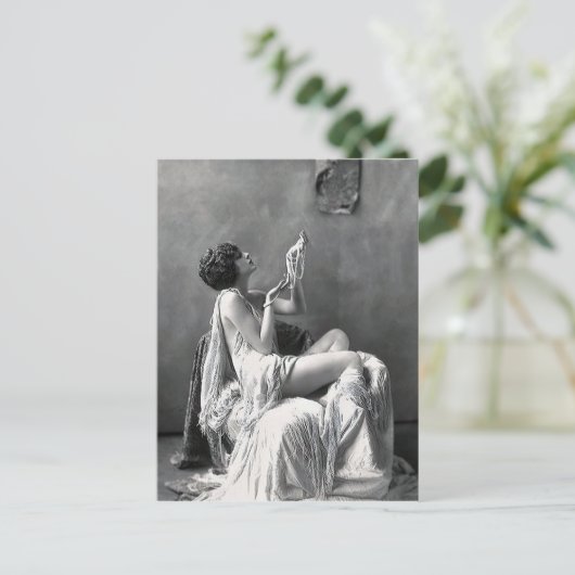 Dame met Pearls Briefkaart (Staand voorkant)