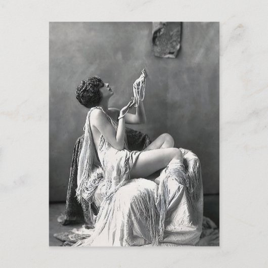 Dame met Pearls Briefkaart (Voorkant)