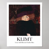 Dame met Pet en Veer Boa van Gustav Klimt Poster (Voorkant)