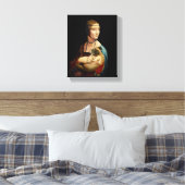 Dame met Pug Canvas Afdruk (Insitu (Slaapkamer))