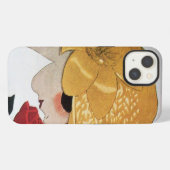 DAME MET RODE ROOS iPhone HOESJE (Achterkant horizontaal)