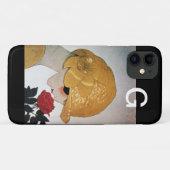 DAME MET ROOD ROOS MONOGRAAM Case-Mate iPhone CASE (Achterkant (horizontaal))