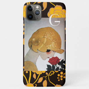 DAME MET ROOD ROOS MONOGRAAM iPhone 11 PRO MAX HOESJE