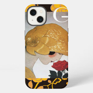 DAME MET ROOD ROOS MONOGRAAM iPhone 13 HOESJE