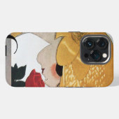DAME MET ROOD ROOS MONOGRAAM iPhone HOESJE (Achterkant horizontaal)