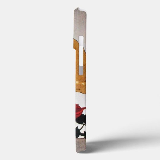 DAME MET ROOD ROZENMONOGRAM Case-Mate iPhone CASE (Achterkant / Links)