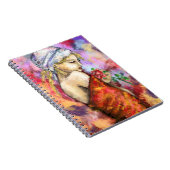 Dame met Roos - Abstracte vrouwelijke originele sc Notitieboek (Rechterzijde)