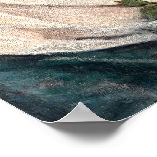  dame met Roos Poster (Hoek)