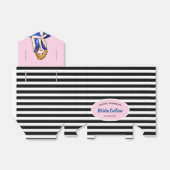 Dame met Royal Blue Cocktail Dress Bedankdoosjes (Uitgevouwen)