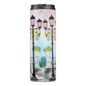 dame met roze hartballon - Ik hou van Parijs Thermosbeker (Achterkant)